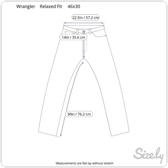 Wrangler Jeans Mens Size 46x30 Relaxed Fit Medium Blue Wash Straight Leg - Picture 10 of 11